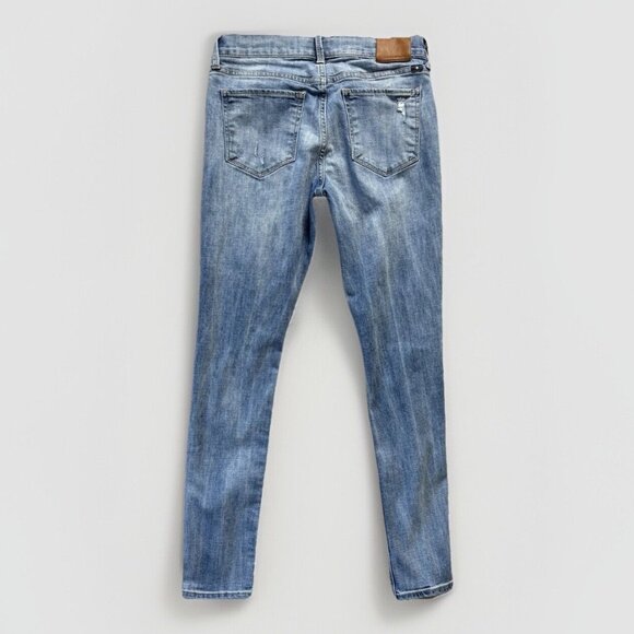 Lucky Brand Brooke Skinny Jeans Womens 6/28 Blue Mid Rise Stretch Distressed - Picture 2 of 13